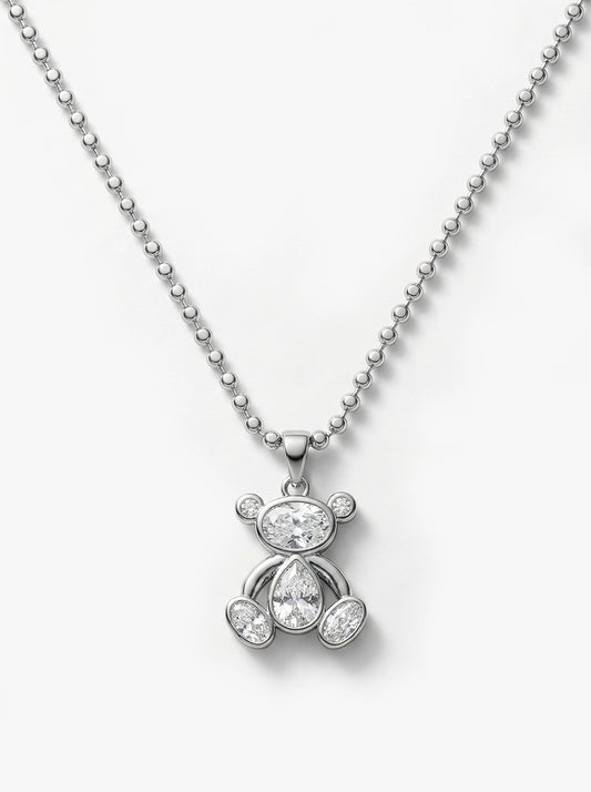 Kristal Taşlı Sevimli Ayıcık Kolye