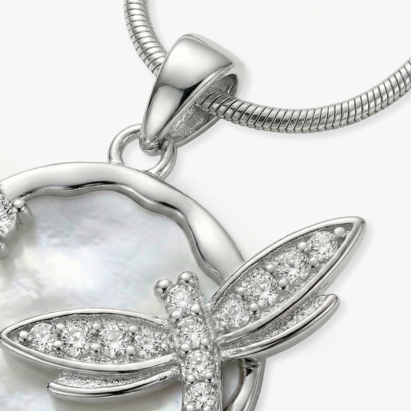 Sedef Üzeri Yusufçuk Figürlü Kolye