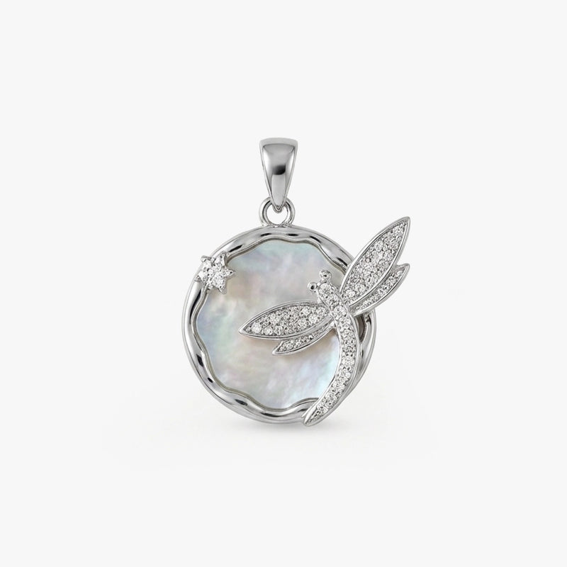 Sedef Üzeri Yusufçuk Figürlü Kolye